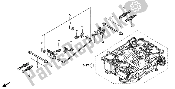 All parts for the Throttle Body (component Parts) of the Honda VFR 800 2009