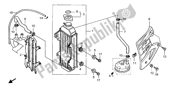 Tutte le parti per il Termosifone del Honda CR 80R SW 2000