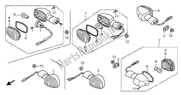 Todas las partes para Guiño de Honda CB 900F Hornet 2003