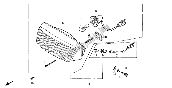 Tutte le parti per il Faro del Honda NSR 50S 1993