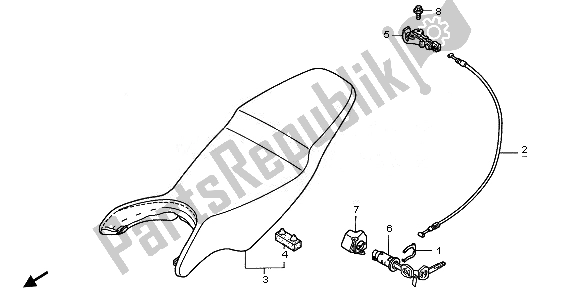 All parts for the Seat of the Honda VFR 800A 2010
