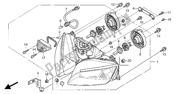 Todas las partes para Faro (eu) de Honda CBR 600 RR 2004