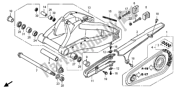 Todas las partes para Basculante de Honda CBR 1000 RR 2013