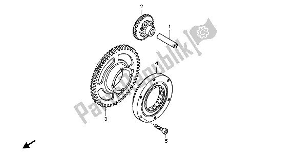 All parts for the Starting Clutch of the Honda CBR 1100 XX 2007