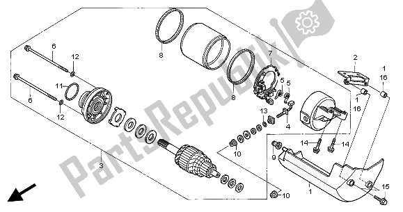 Todas as partes de Motor De Arranque do Honda VT 125C 2004