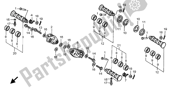 Tutte le parti per il Passo del Honda VT 600C 1998