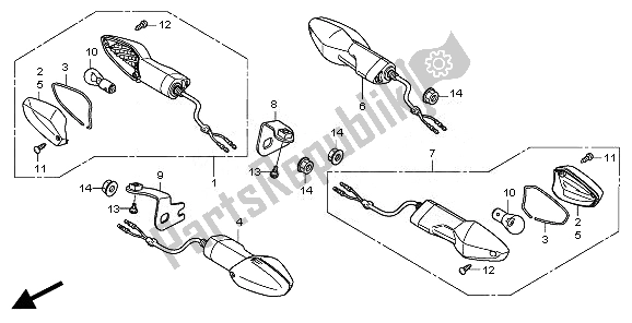 All parts for the Winker of the Honda CBR 250R 2011