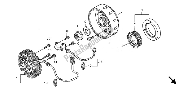 Wszystkie części do Generator Honda SH 150 2011