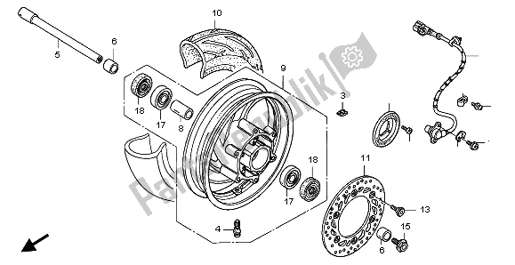 Todas las partes para Rueda Delantera de Honda FJS 600D 2006