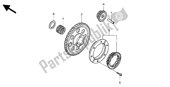 Todas las partes para Embrague De Arranque de Honda TRX 350 FE Fourtrax 4X4 ES 2006