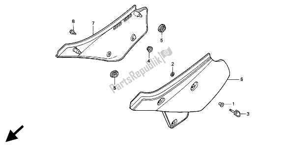 Toutes les pièces pour le Couvercle Latéral du Honda XR 600R 1994