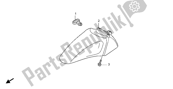 Tutte le parti per il Parafango Anteriore del Honda SH 150D 2009