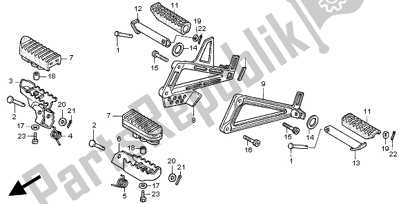 Tutte le parti per il Passo del Honda NX 650 1997