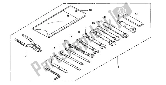 All parts for the Tools of the Honda XL 650V Transalp 2005