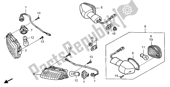 Todas las partes para Guiño de Honda CBR 1100 XX 2008