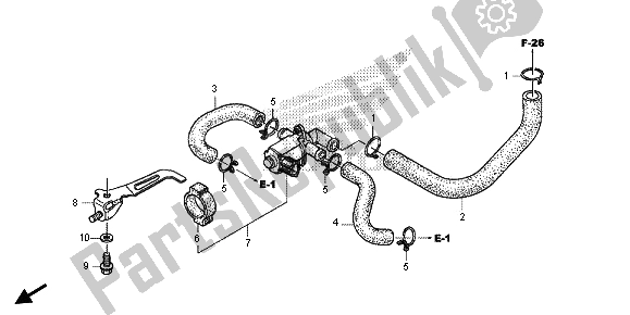 Alle onderdelen voor de Regelklep Voor Luchtinjectie van de Honda CBR 600 RA 2013