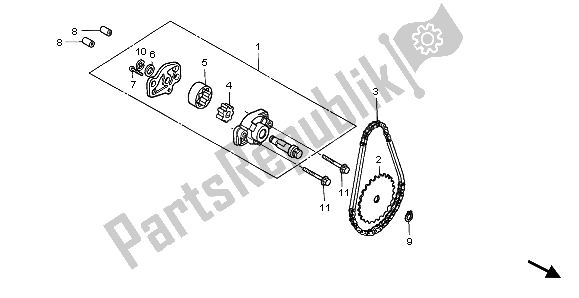 Todas las partes para Bomba De Aceite de Honda TRX 250 EX Sporttrax 2004