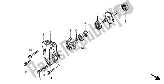 Todas las partes para Bomba De Agua de Honda CR 80R SW 1996