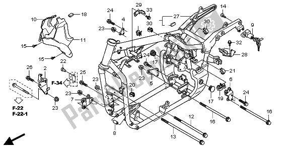 Todas las partes para Cuerpo Del Marco de Honda VT 750 CS 2010
