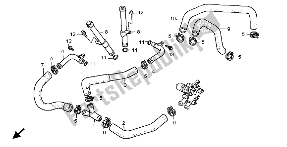 All parts for the Water Pipe of the Honda XL 600V Transalp 1998