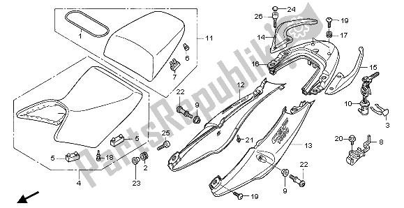 All parts for the Seat & Seat Cowl of the Honda CBF 1000S 2007