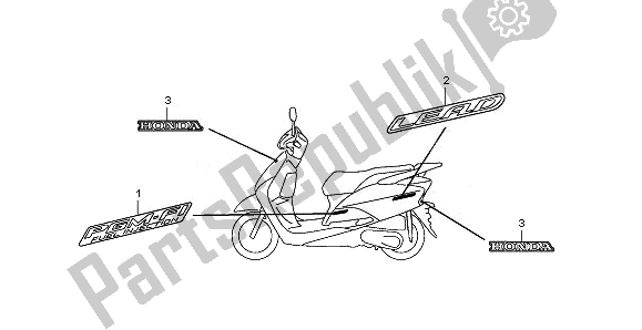 Tutte le parti per il Marchio del Honda NHX 110 WH 2011