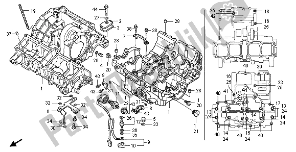 All parts for the Crankcase of the Honda CB 1000F 1996