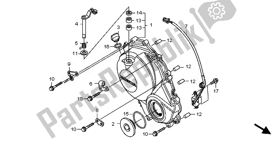 Todas las partes para Tapa Del Cárter Derecho de Honda CBR 600 RR 2010