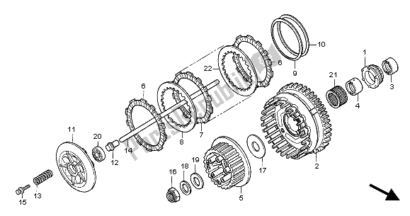 Todas las partes para Embrague de Honda CBR 1000 RR 2004