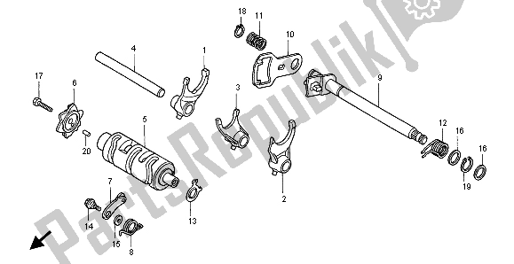 Tutte le parti per il Tamburo Del Cambio del Honda XLR 125R 1998