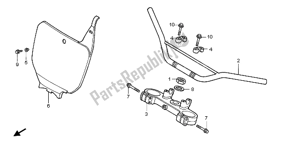 Todas las partes para Manejar Tubo Y Puente Superior de Honda CR 125R 1997