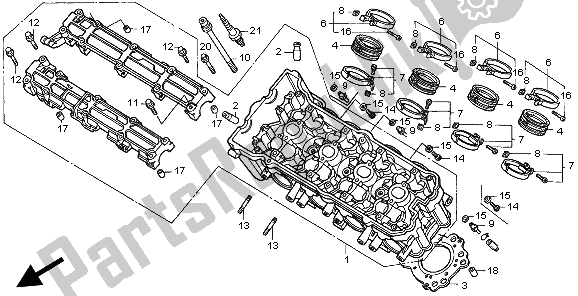 Todas as partes de Cabeça De Cilindro do Honda CBR 900 RR 1999