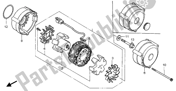 All parts for the Generator of the Honda CB 750F2 1995