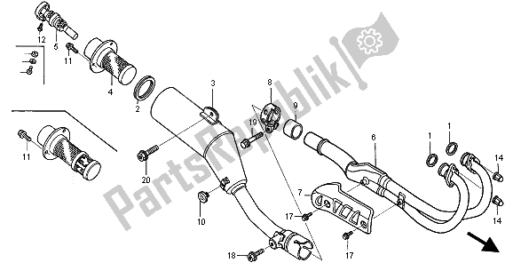 Wszystkie części do T? Umik Wydechowy Honda XR 250R 1996