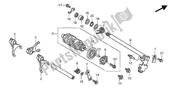 Todas las partes para Tambor De Cambio De Marchas de Honda CBR 1000 RR 2011