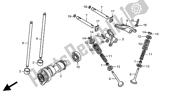 Toutes les pièces pour le Arbre à Cames du Honda TRX 500 FE Foretrax Foreman ES 2010