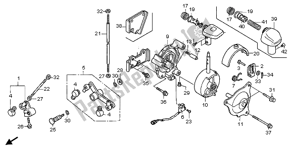 Alle onderdelen voor de Selecteer Hendel van de Honda TRX 500 FA Foretrax Foreman 2007