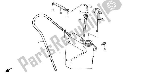 All parts for the Reserve Tank of the Honda GL 1500A 1996