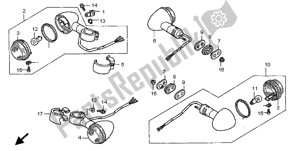 Wszystkie części do Winker Honda VT 600C 1998
