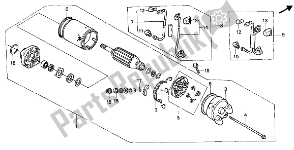 Tutte le parti per il Motore Di Avviamento del Honda VT 600C 1993