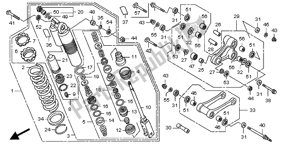 Todas las partes para Cojín Trasero de Honda CRF 250R 2008