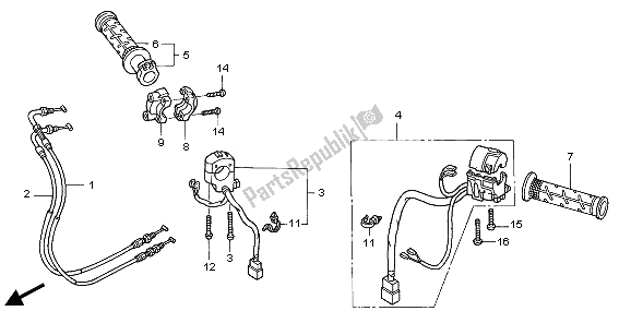 Wszystkie części do Prze?? Cznik I Kabel Honda CBR 1000 RR 2006