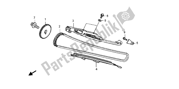 All parts for the Cam Chain & Tensioner of the Honda NC 700 XD 2013