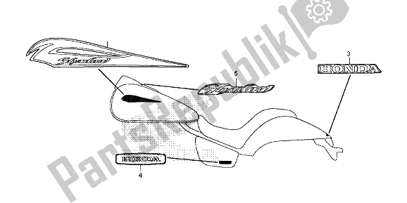 Tutte le parti per il Emblema del Honda VT 750C2S 2013