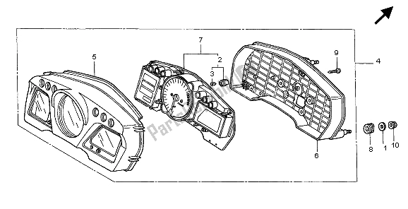 Toutes les pièces pour le Mètre (kmh) du Honda CBR 1100 XX 2007