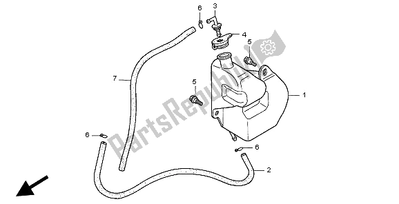 All parts for the Reserve Tank of the Honda ST 1100A 1997