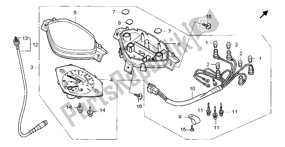 Tutte le parti per il Metro (kmh) del Honda SCV 100F 2006