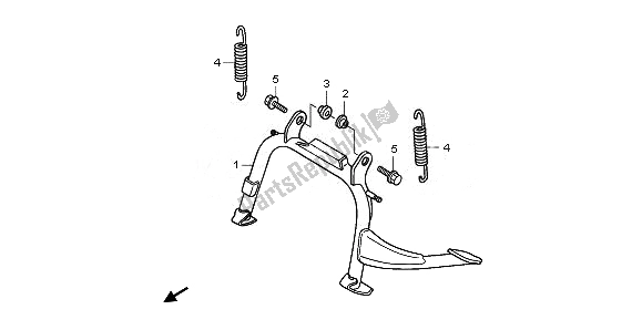 All parts for the Stand of the Honda PES 125 2010