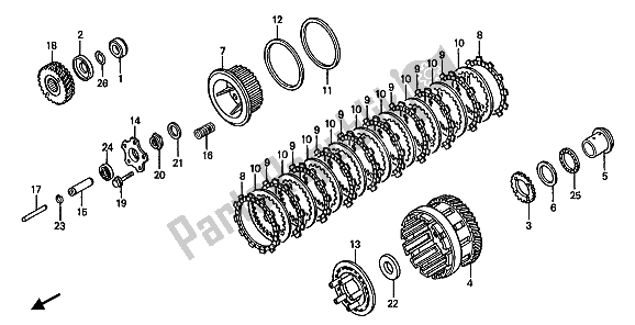 Todas las partes para Embrague de Honda ST 1100 1990