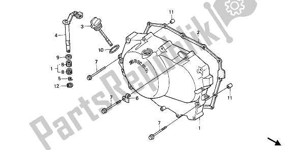 Tutte le parti per il Coperchio Carter Destro del Honda VT 600C 1993